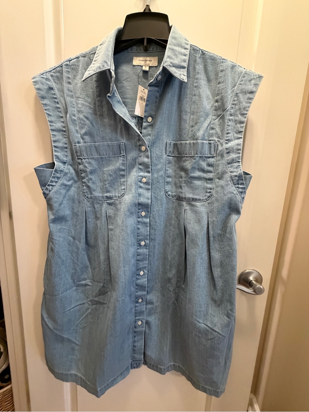 Banana Republic Light Blue Denim Shirt Dress